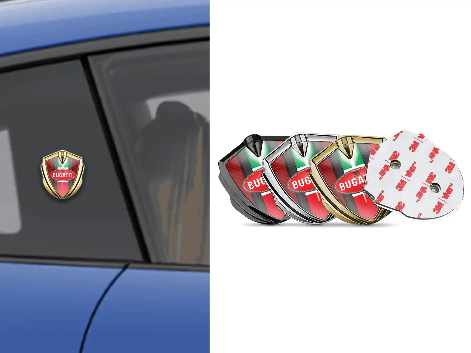 Bugatti Emblem Metall Abzeichen Minimaler Look Universell